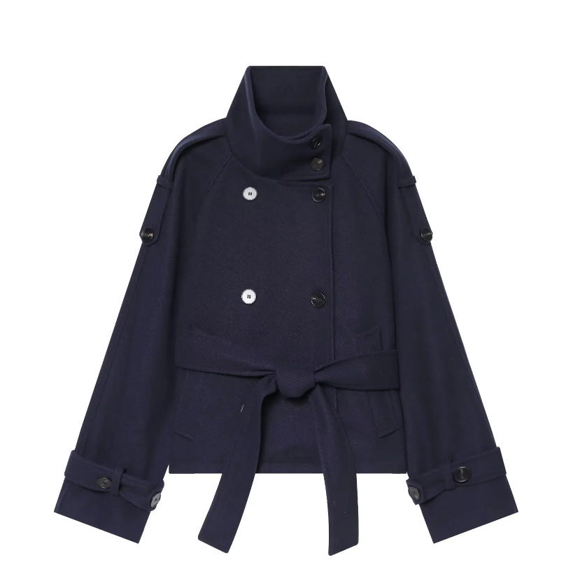 Brown Cropped Trench Coat